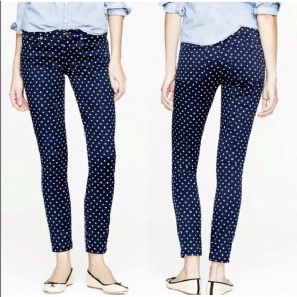 J Crew | Womens Polka Dot Toothpick Jeans - Picture 2 of 10